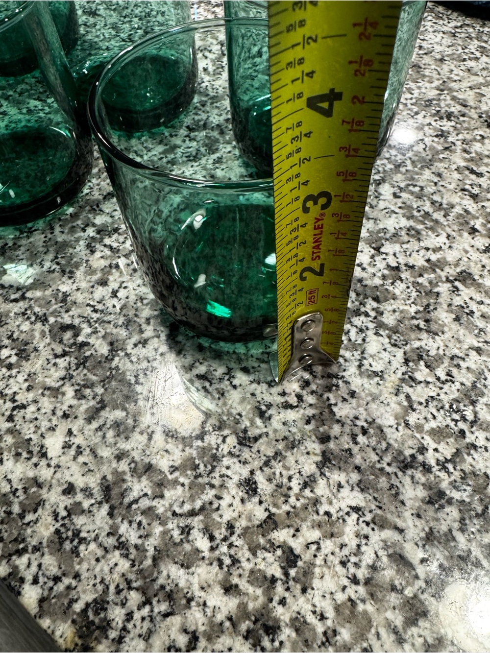 Set of 6 Emerald Green Glass Tumblers - Home Dining Drinkware - Picture 5 of 5